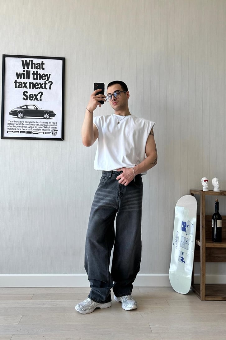 Super Baggy Kar Yıkama Jean