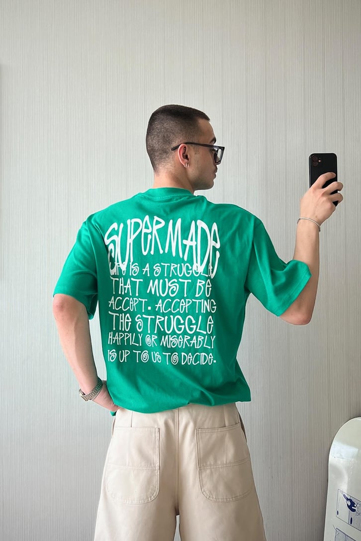 Supermade Baskılı Oversize Tişört
