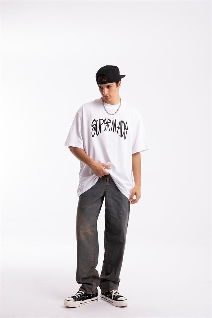 Supermade Baskılı Oversize Tshirt