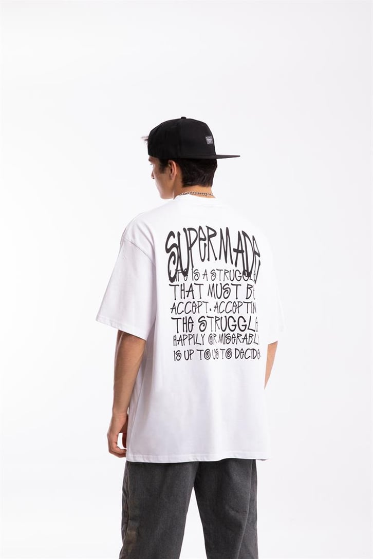 Supermade Baskılı Oversize Tshirt