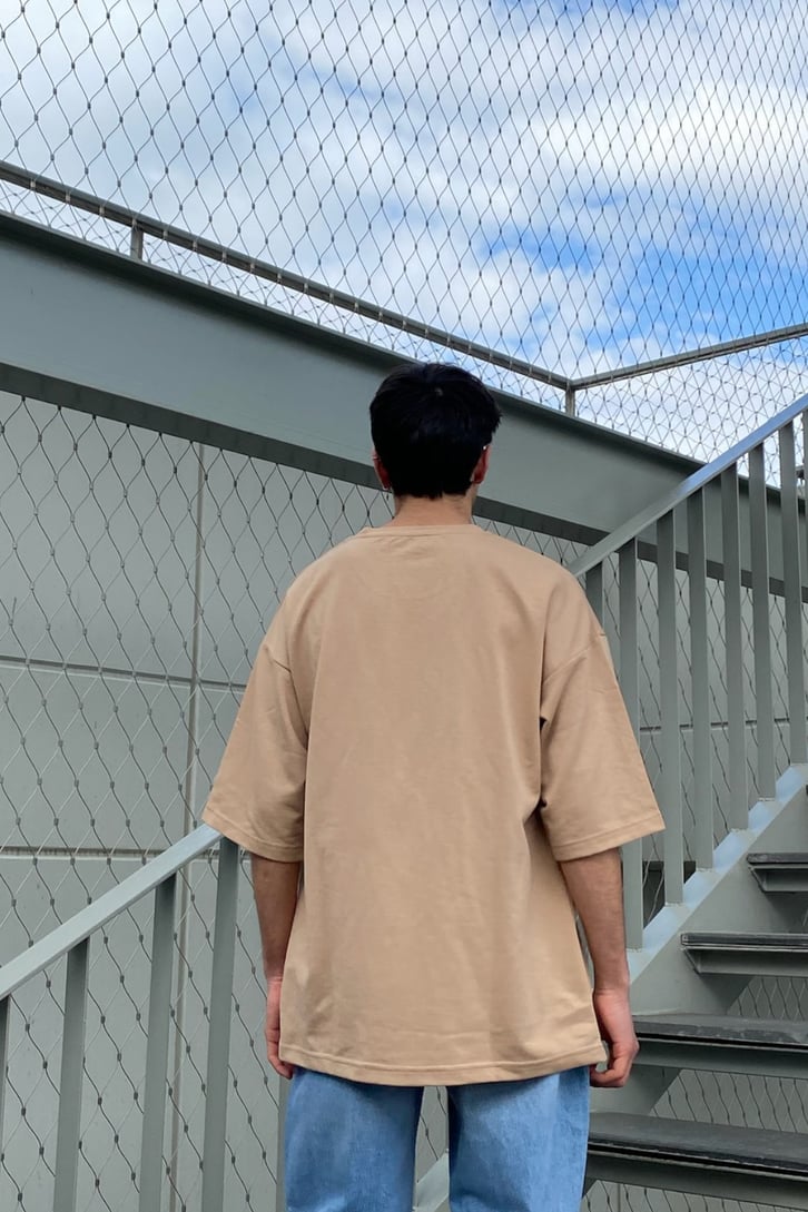 Sütlü Kahve Oversize Basic Tshirt