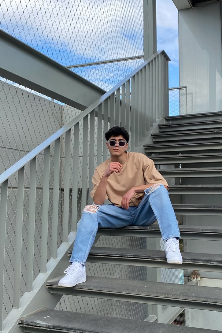Sütlü Kahve Oversize Basic Tshirt