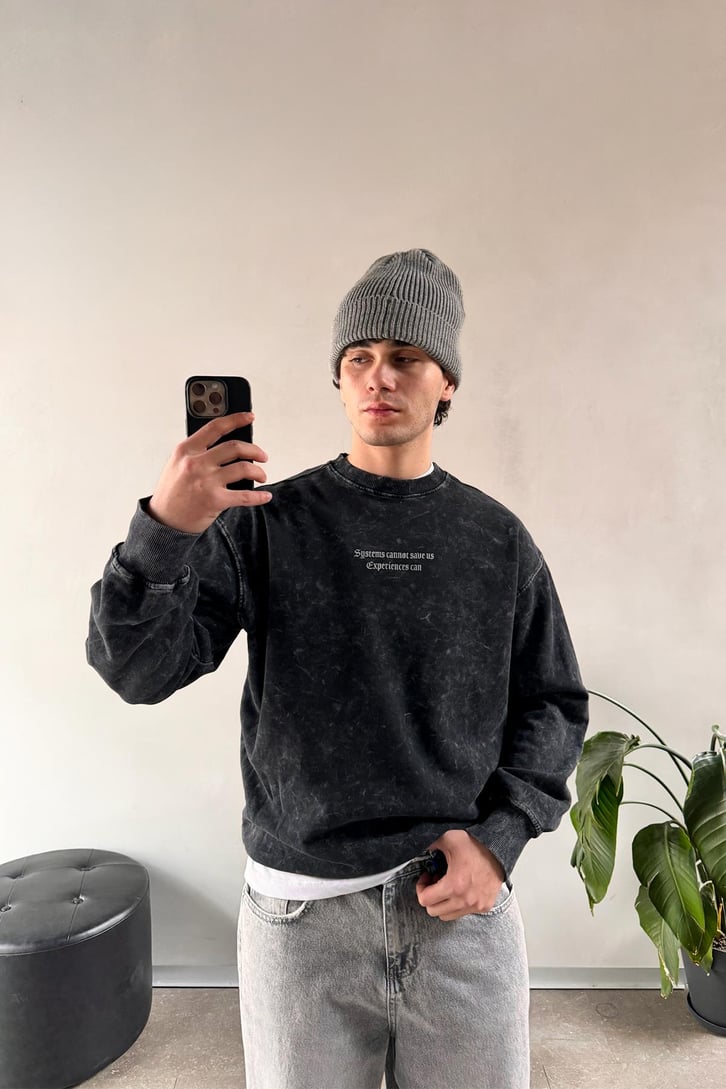Systems Cannot Save Us Experiences  Baskılı Sweatshirt