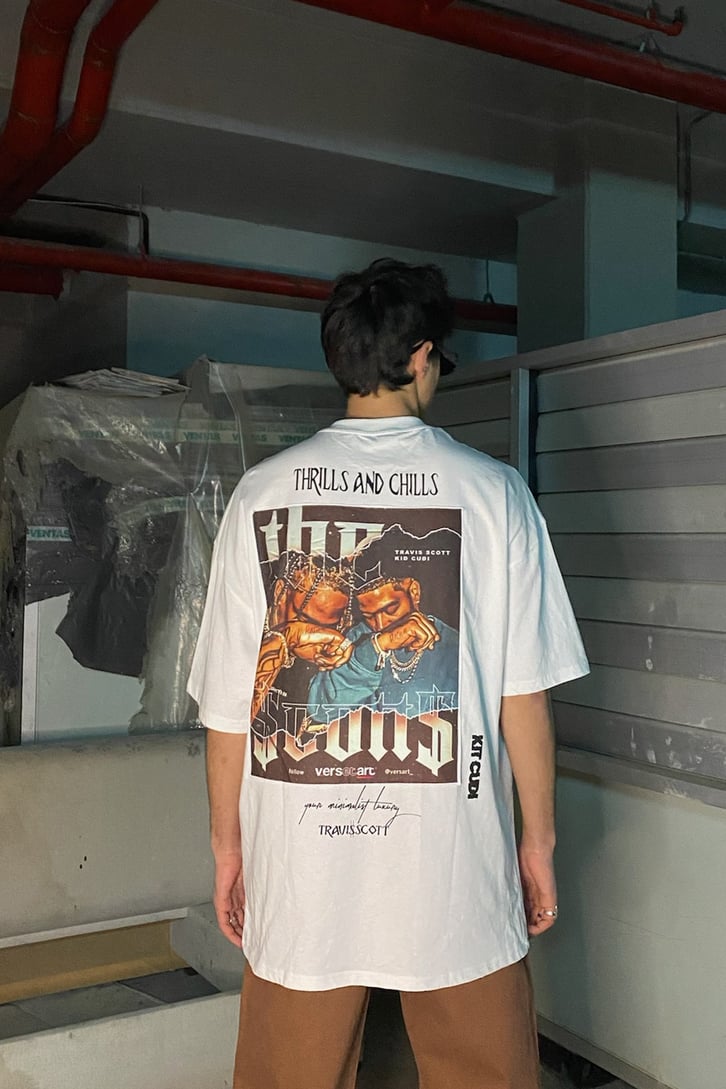 T.Scott Kid Cudi Oversize Printed Tshirt