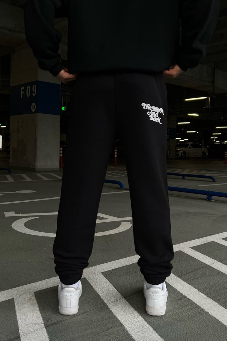 Take Me To Space Siyah Jogger Eşofman Altı