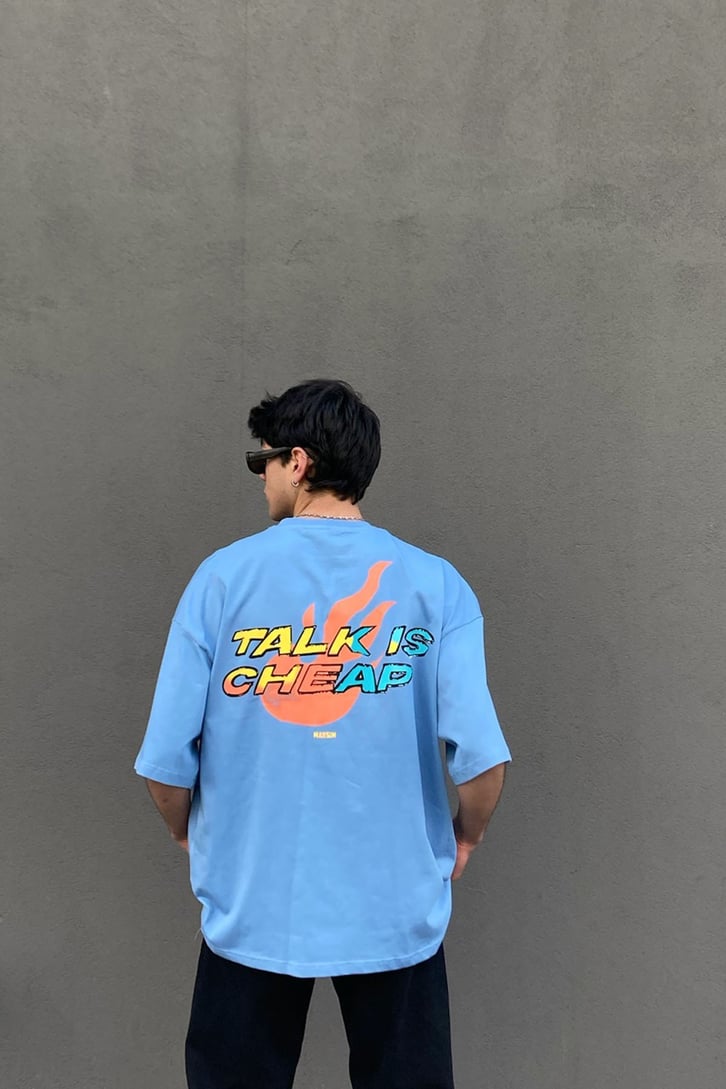 Talk Is Cheap Printed Oversize Tshirt