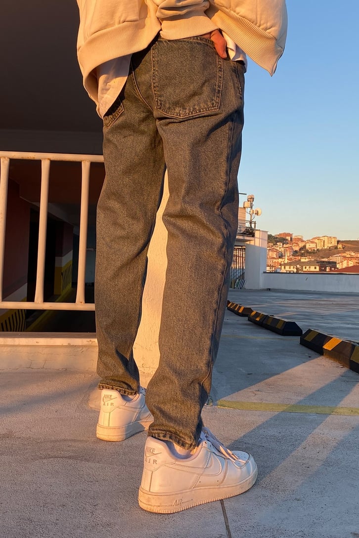 TAŞLAMALI DAD FIT JEAN