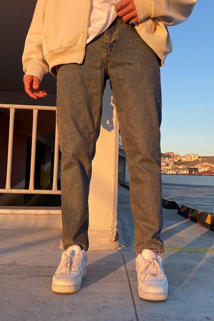 TAŞLAMALI DAD FIT JEAN