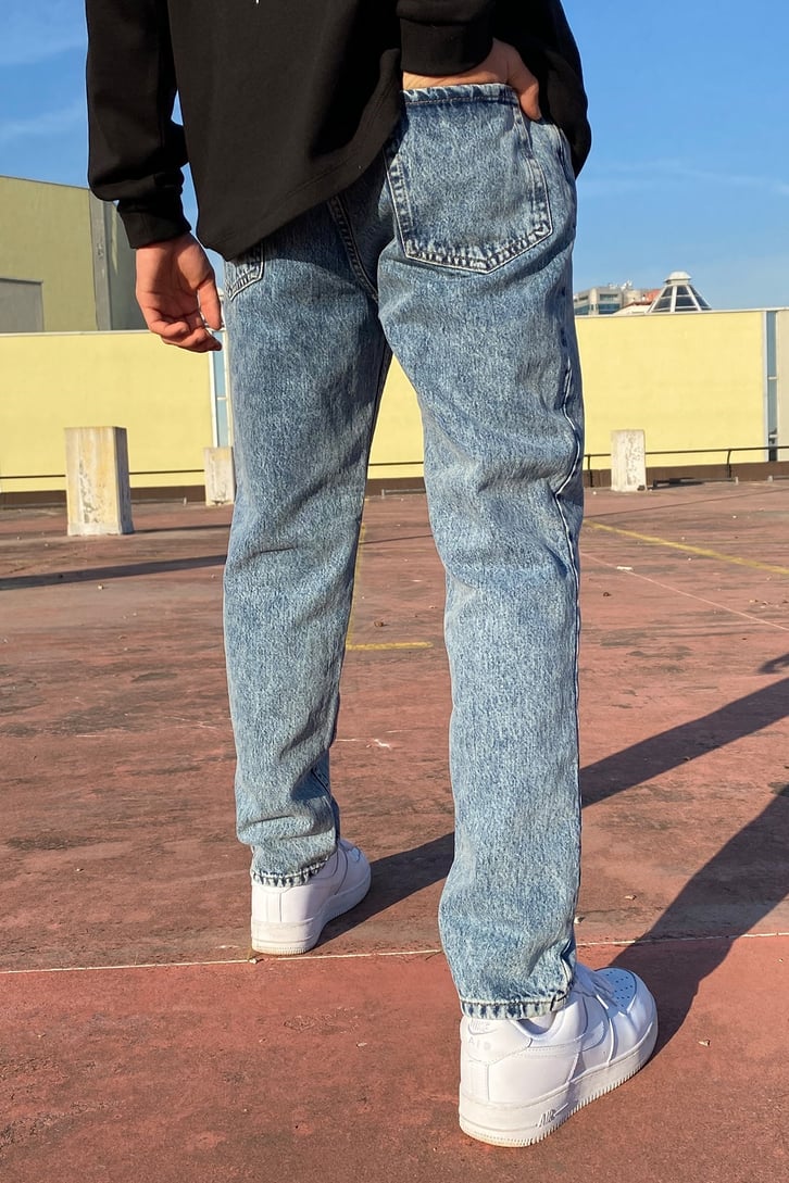 TAŞLAMALI WASHED LOSSE FIT JEAN
