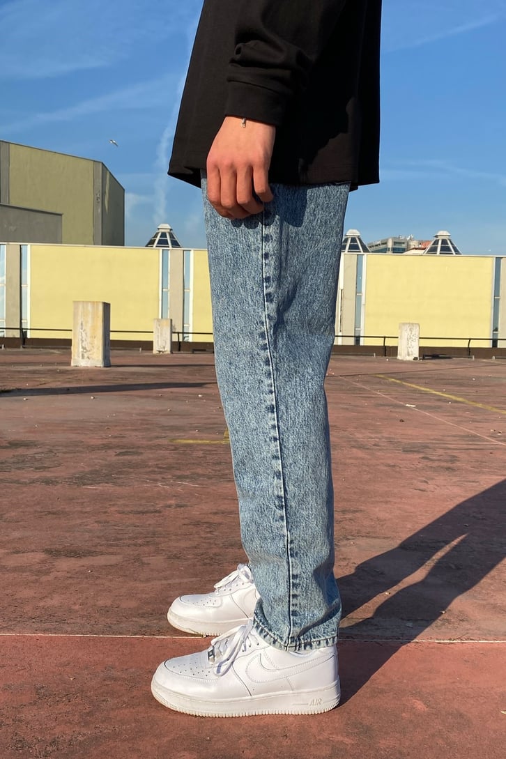 TAŞLAMALI WASHED LOSSE FIT JEAN
