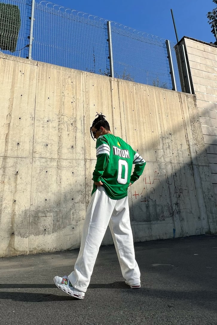 Tatum 0 Baskılı Yeşil Oversize Sweatshirt