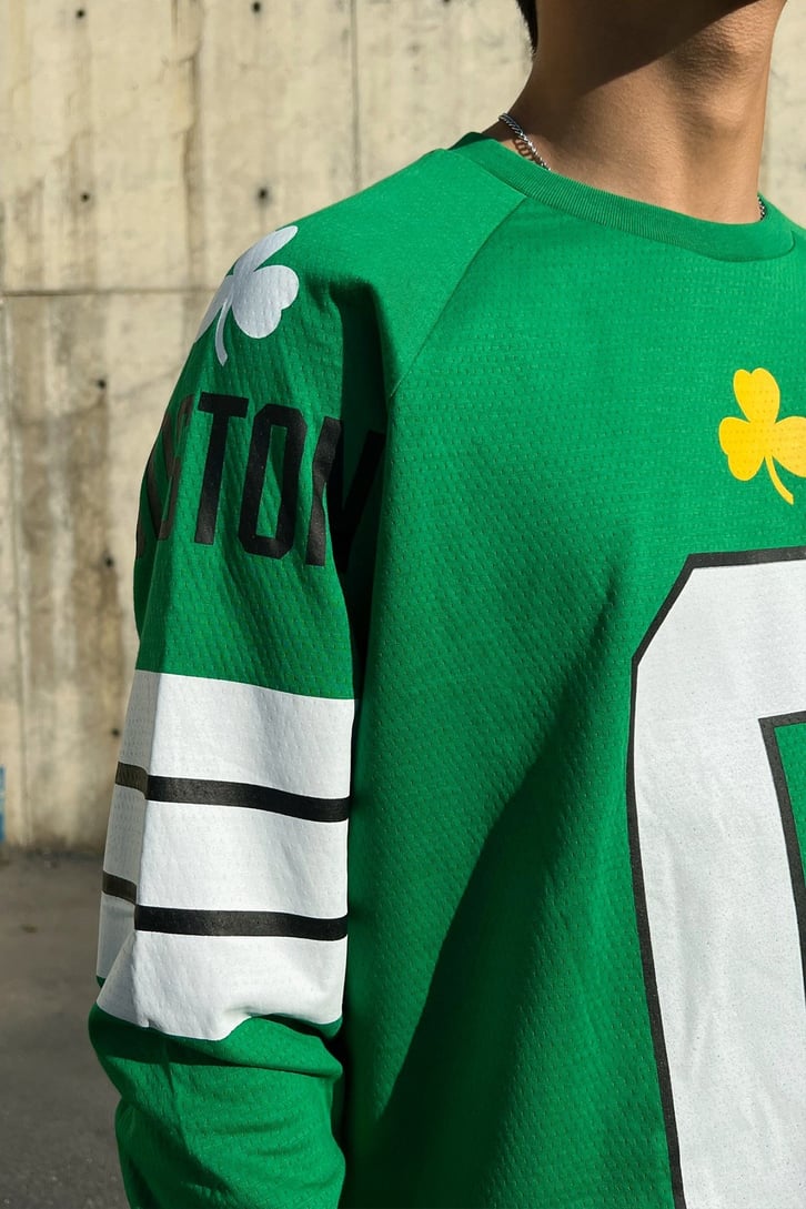 Tatum 0 Baskılı Yeşil Oversize Sweatshirt