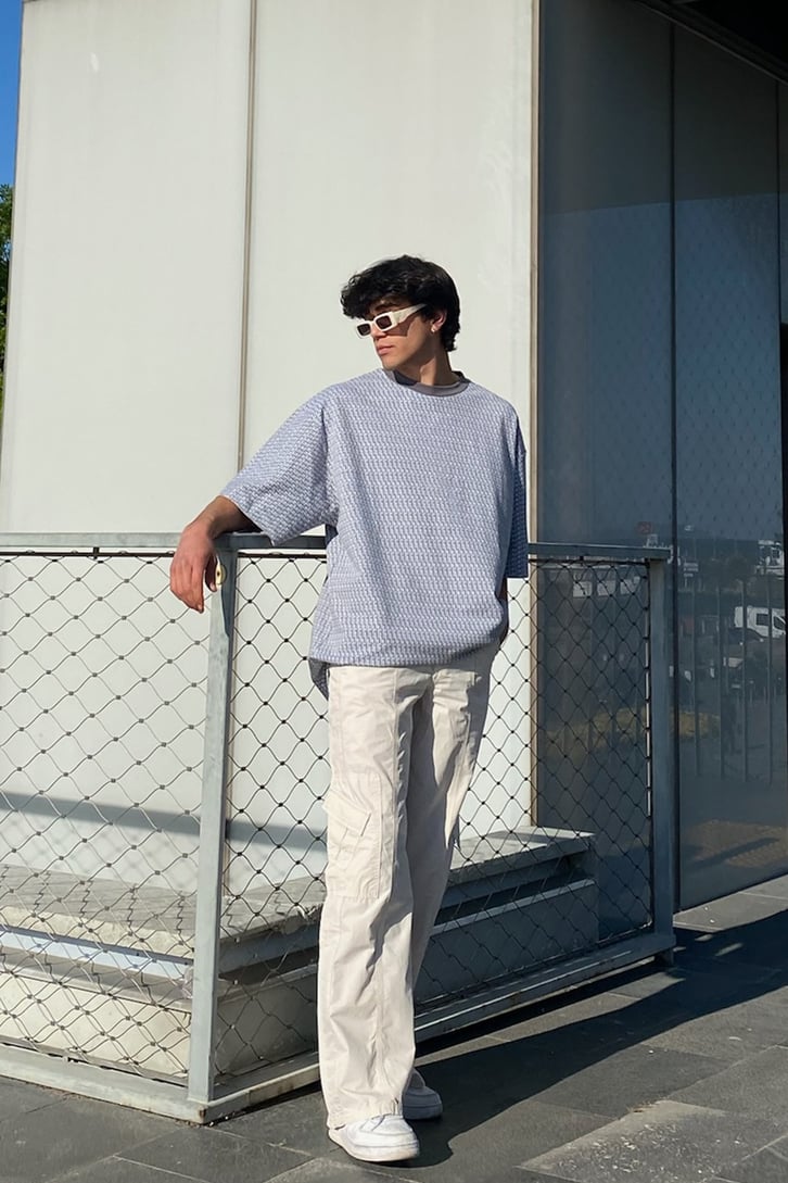 Tetris Desen Oversize Tshirt