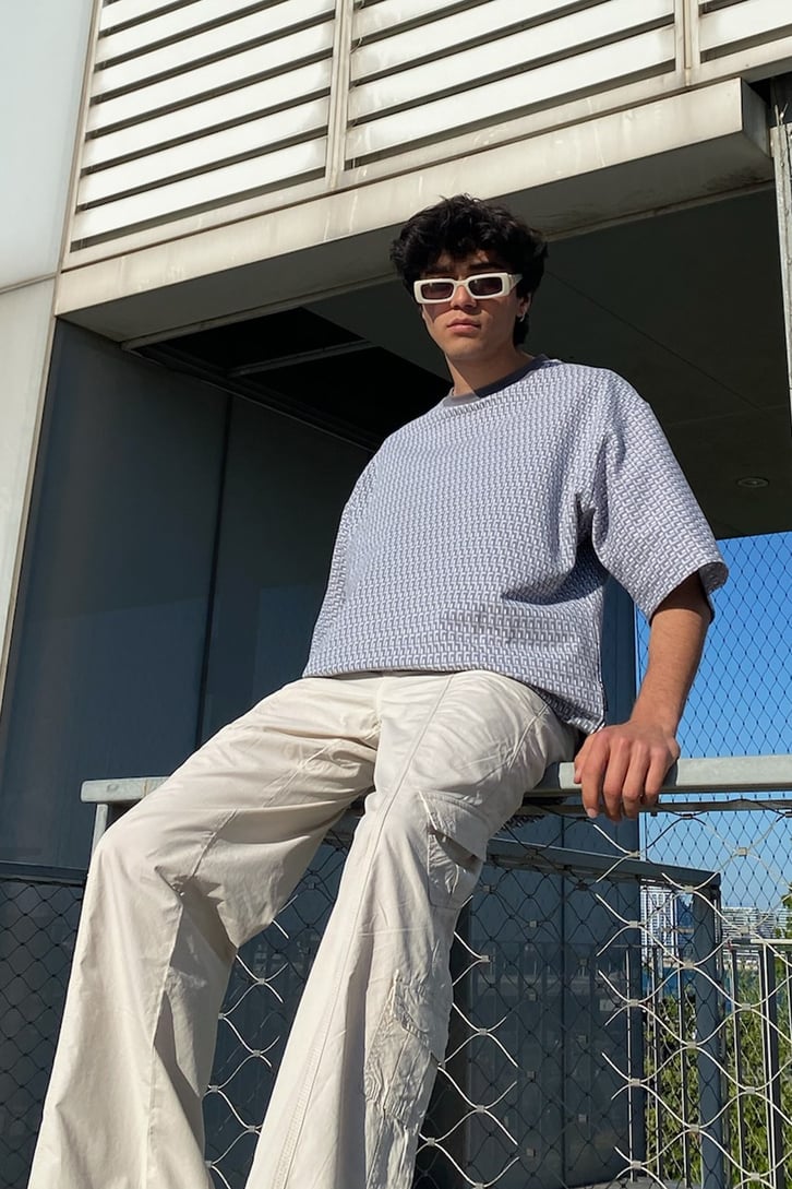 Tetris Desen Oversize Tshirt