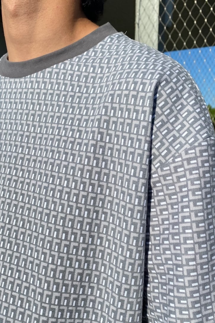 Tetris Desen Oversize Tshirt