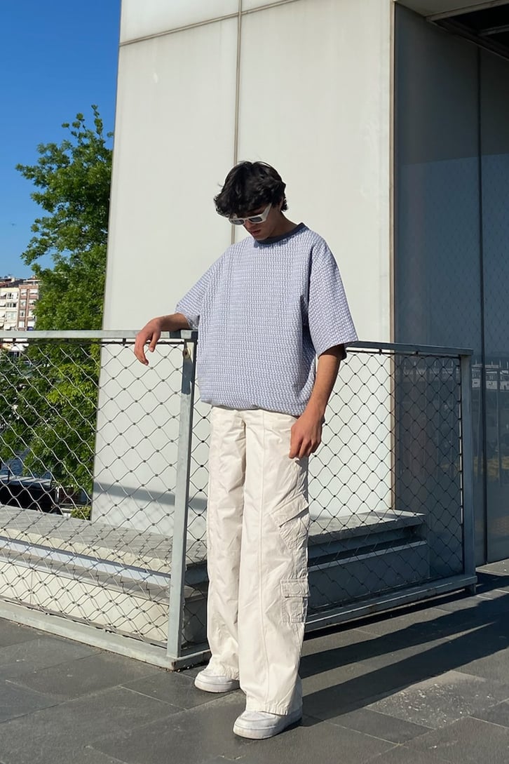 Tetris Desen Oversize Tshirt