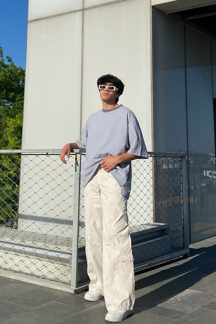 Tetris Desen Oversize Tshirt
