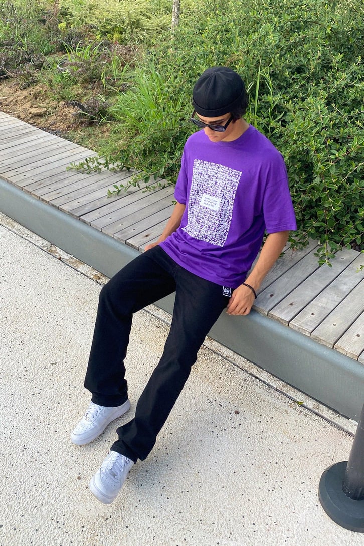 Text Baskılı Oversize Tshirt