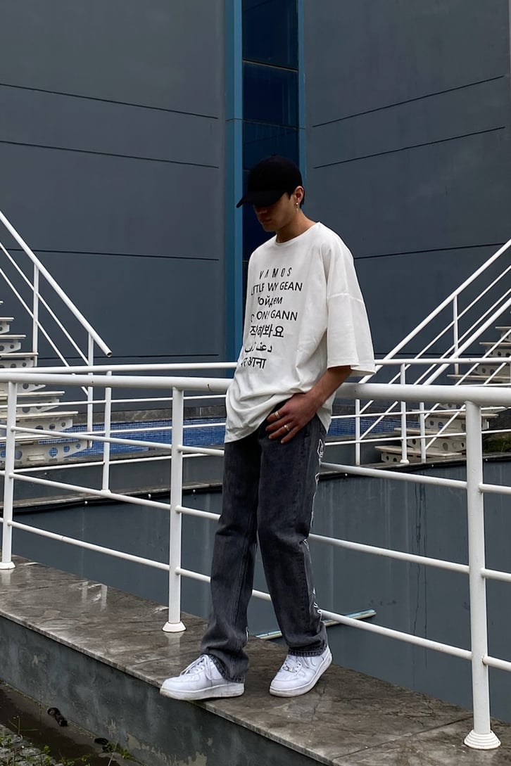 Text Print Special Edition  Losse Fit Pant