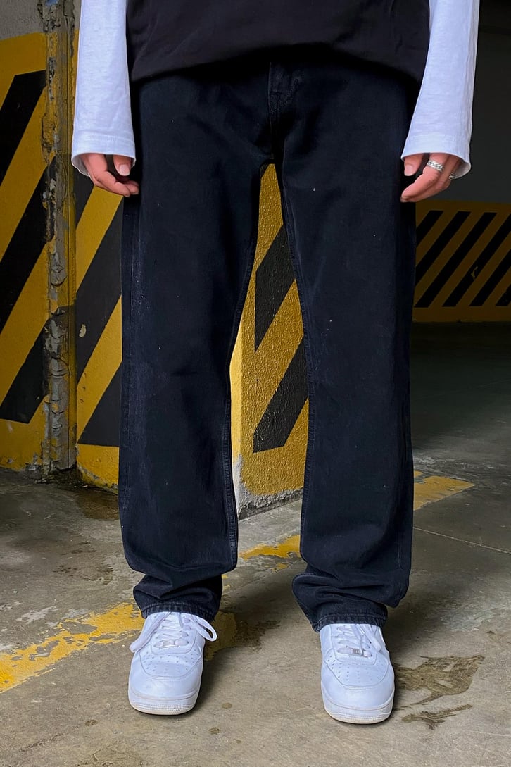 Text Print Special Edition Siyah Losse Fit Pant