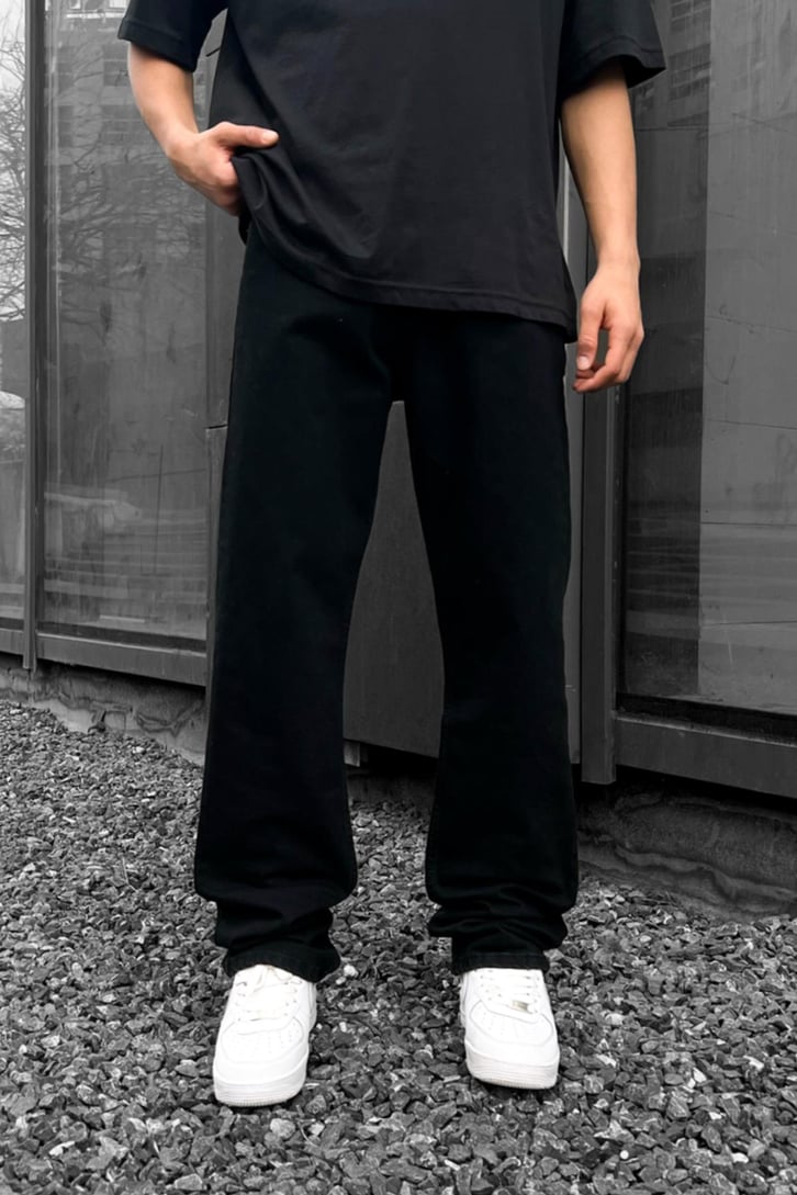 Text Printed  Baggy Jean