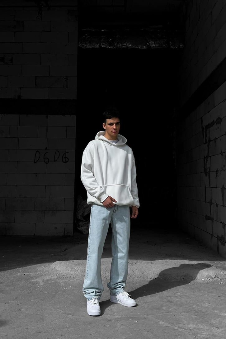 Text Printed  Baggy Jean