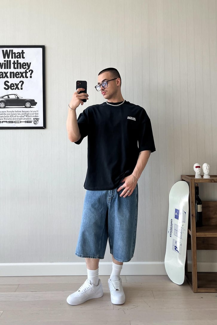 That's The Facts Baskılı Oversize Tişört