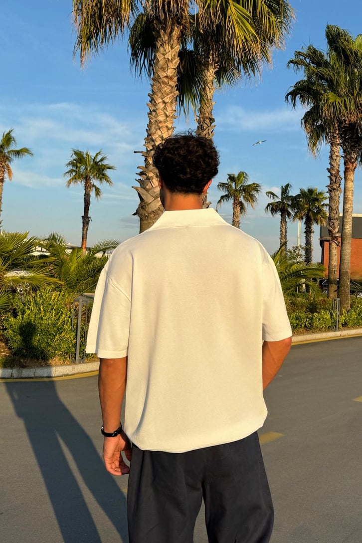 The Dad Nakışlı Polo Yaka Triko Tişört