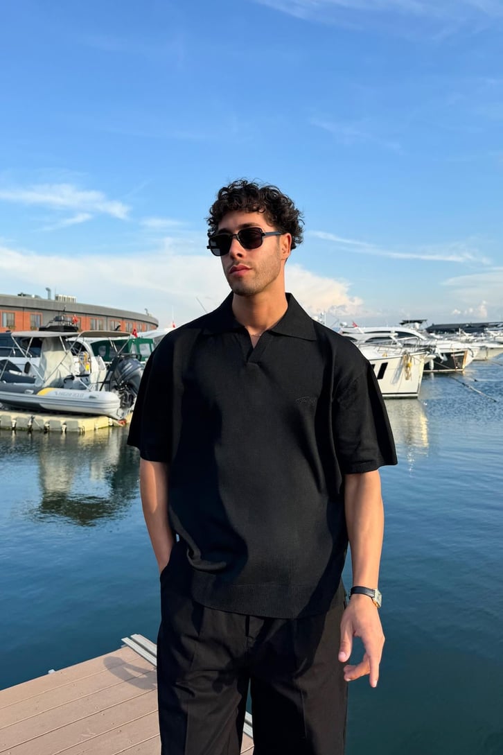 The Dad Nakışlı Polo Yaka Triko Tişört