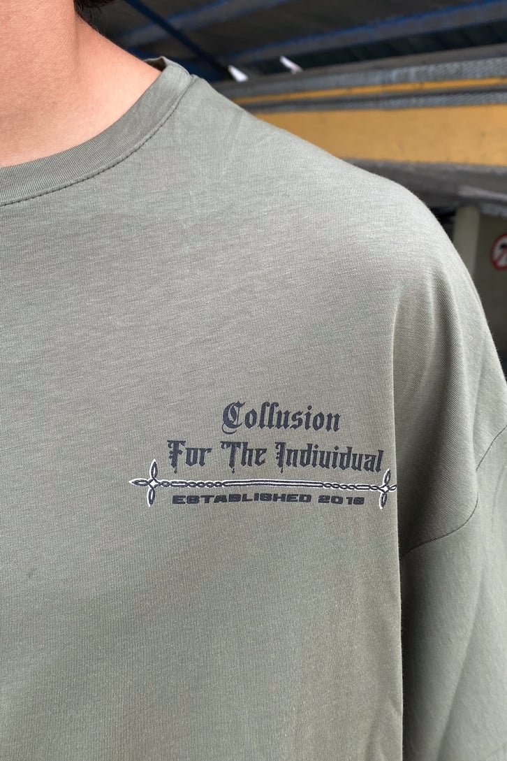 The Indiuidual Baskılı Haki Oversize Tshirt