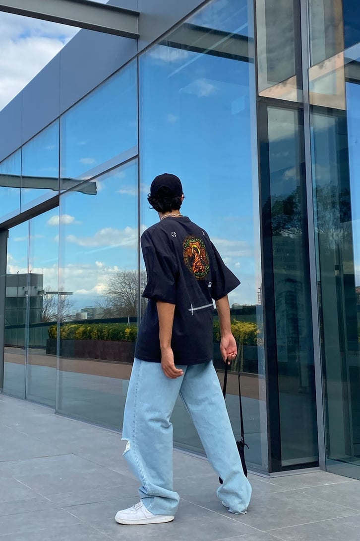 The Indiuidual Baskılıı Oversize Tshirt