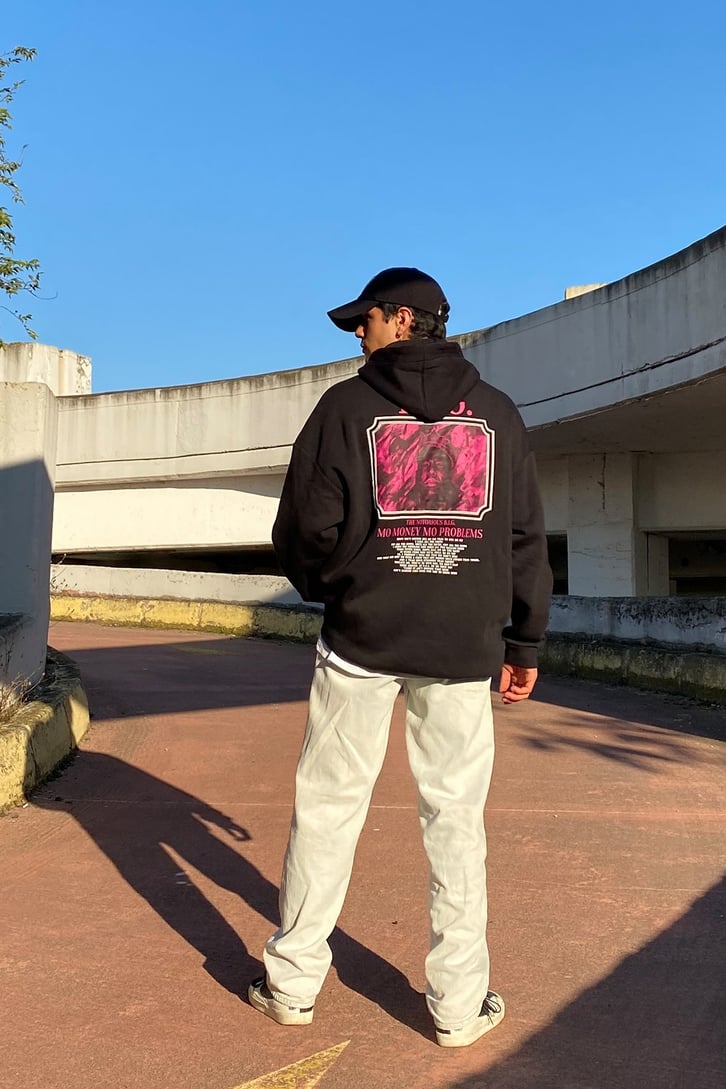 THE NOTORIUS YAZI BASKILI OVERSIZE HOODIE