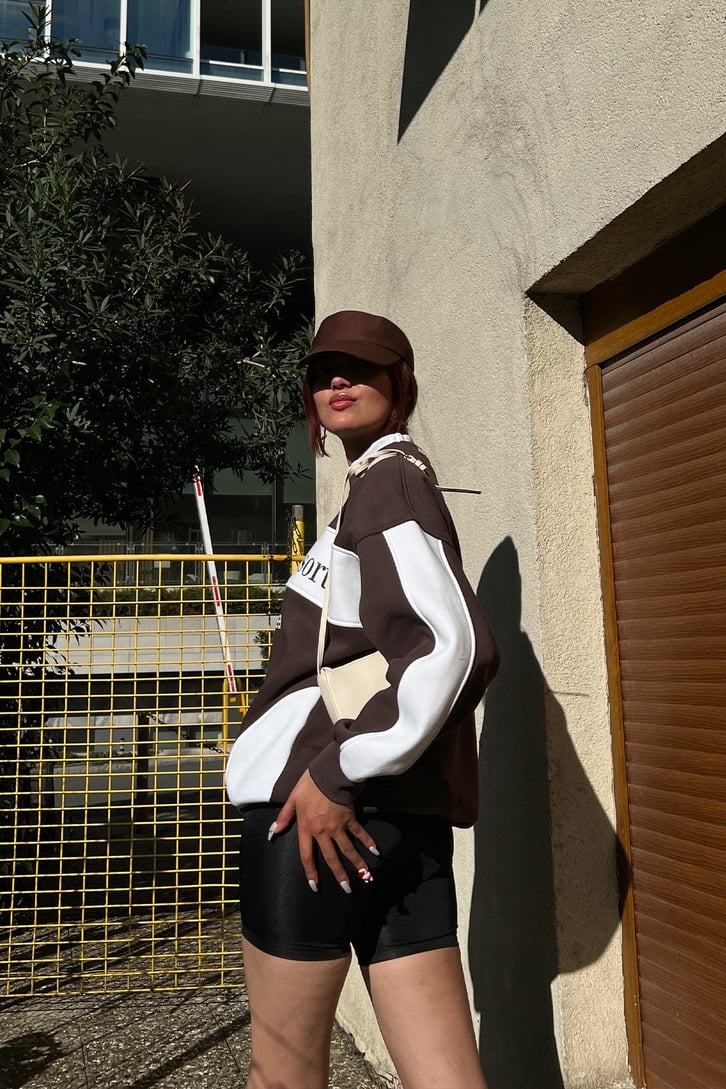 The Ski Baskılı Kadın Sweatshirt