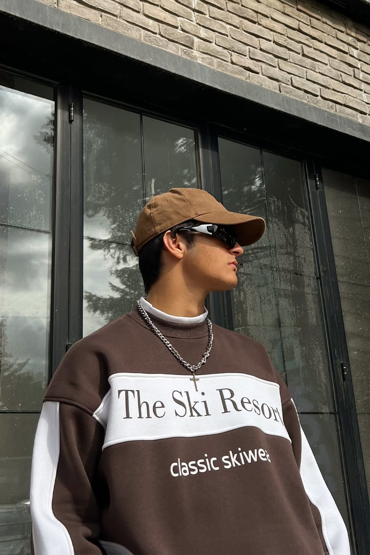The Ski Resort Baskılı Oversize Sweatshirt