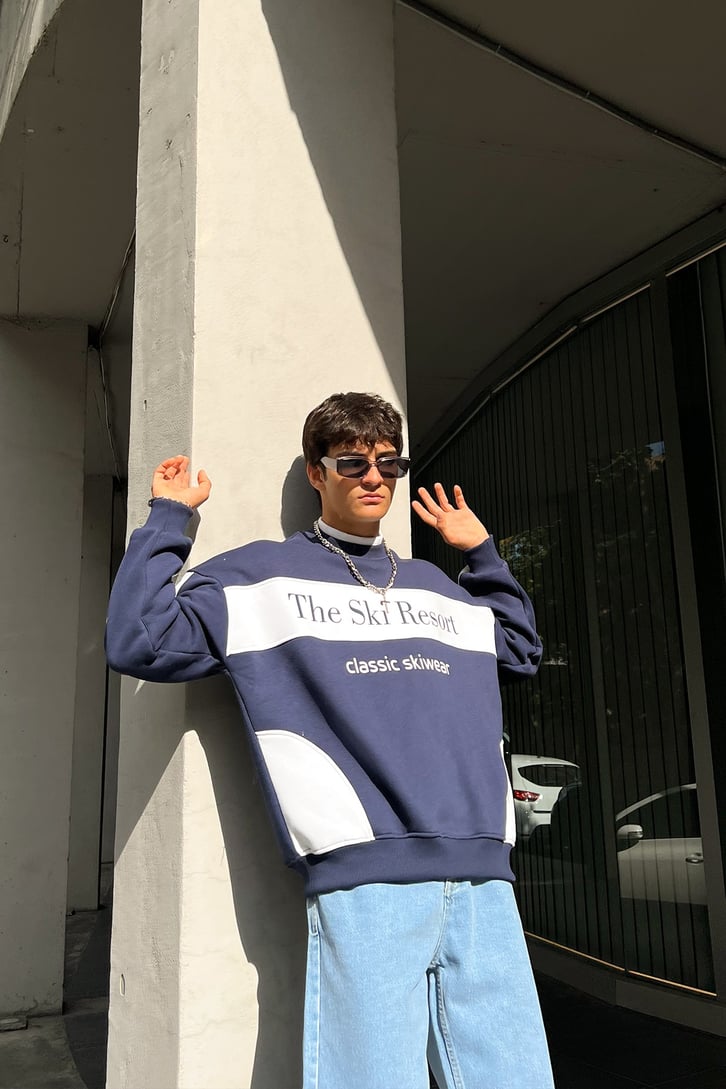The Ski Resort Baskılı Oversize Sweatshirt