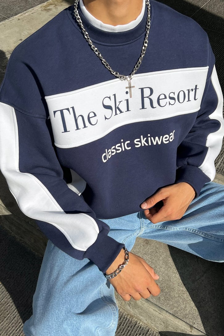 The Ski Resort Baskılı Oversize Sweatshirt