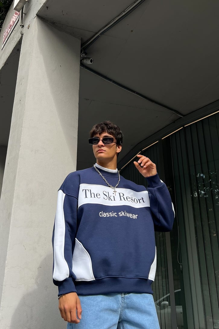 The Ski Resort Baskılı Oversize Sweatshirt