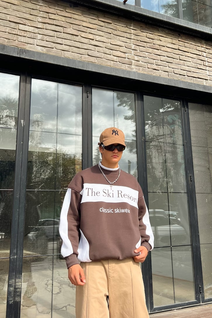The Ski Resort Baskılı Oversize Sweatshirt