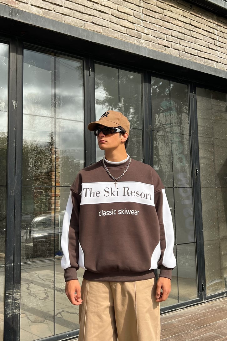 The Ski Resort Baskılı Oversize Sweatshirt