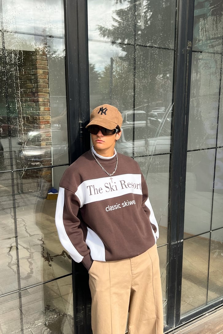 The Ski Resort Baskılı Oversize Sweatshirt
