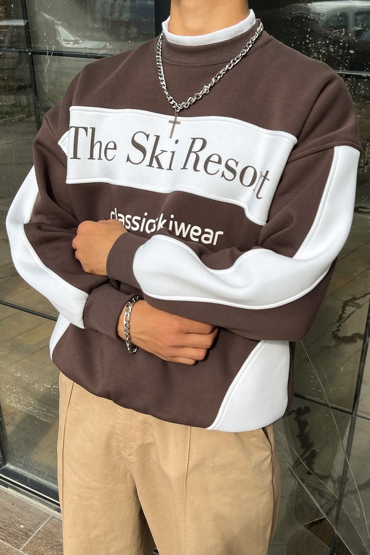 The Ski Resort Baskılı Oversize Sweatshirt