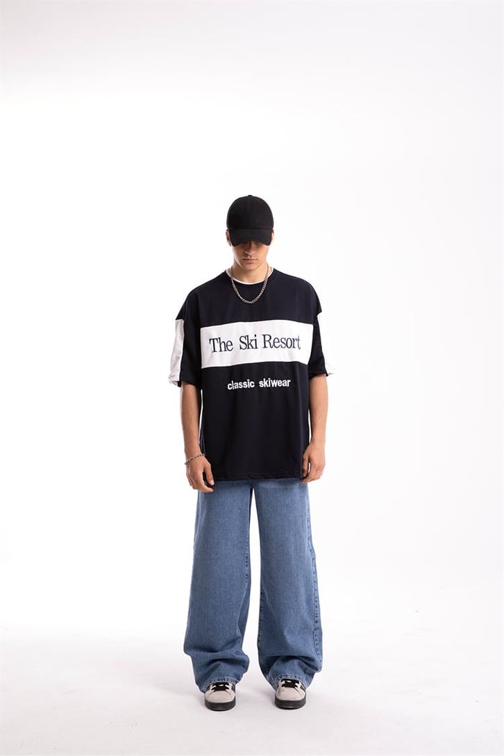 The Ski Resort Nakışlı Oversize Tshirt