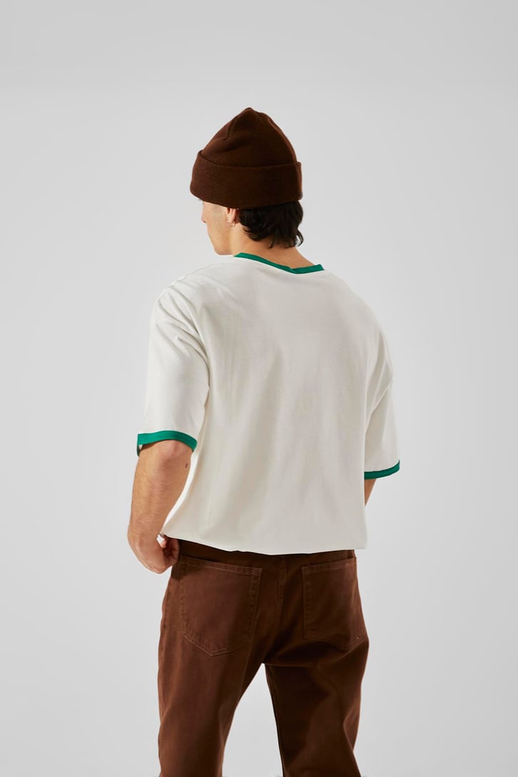 The South Baskılı Beyaz Oversize Hoodie