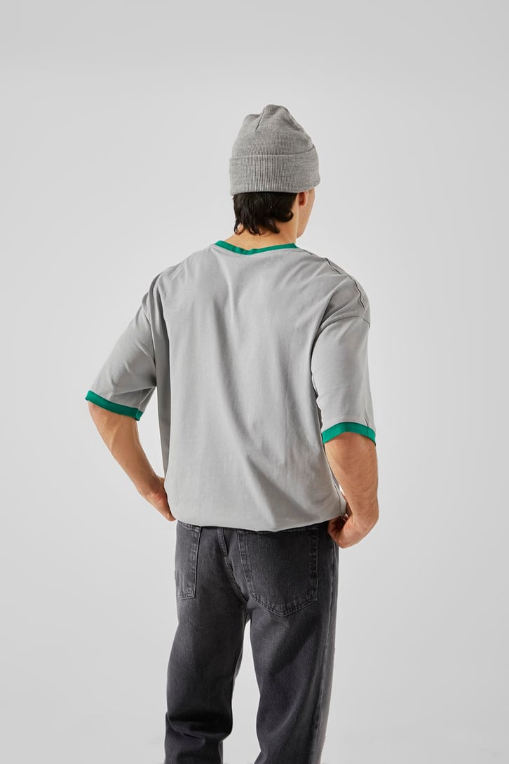 The South Baskılı Beyaz Oversize Hoodie
