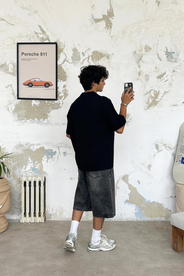 TheDad Nakışlı Washed Oversize Tişört