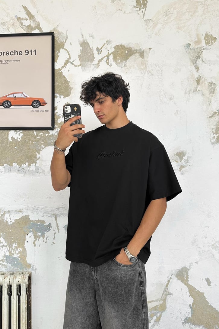 TheDad Nakışlı Washed Oversize Tişört