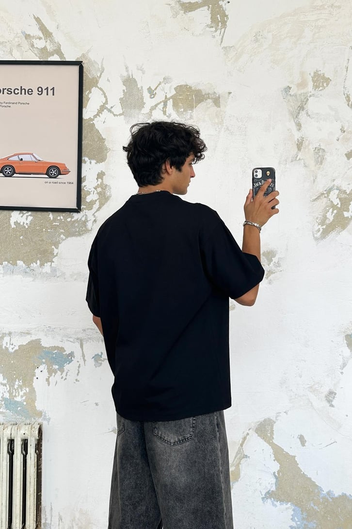 TheDad Nakışlı Washed Oversize Tişört