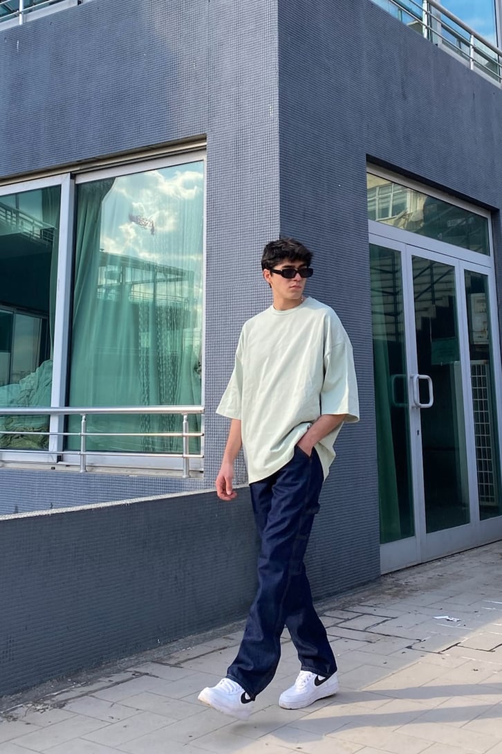 Thema Park Oversize Soft Green Tshirt