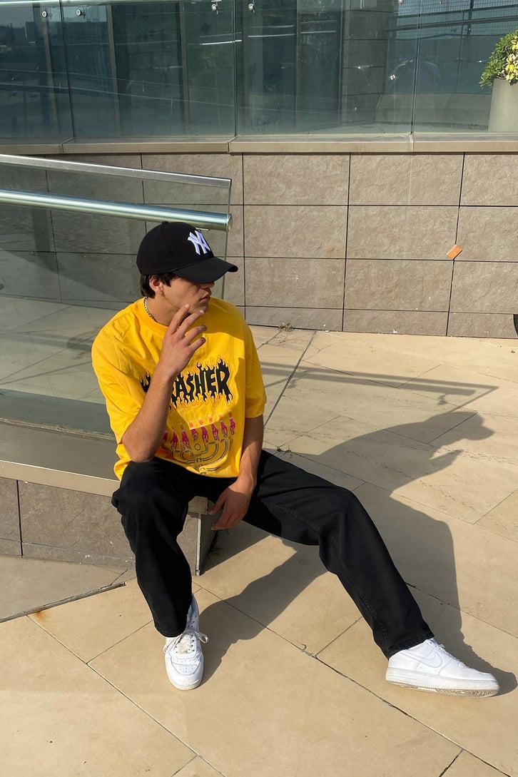 Thrasher Baskılı Oversize Tshirt