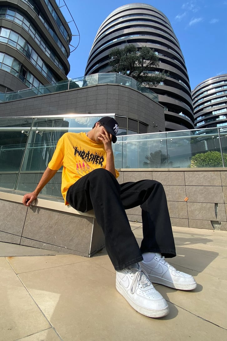 Thrasher Baskılı Oversize Tshirt